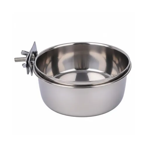 Image of Pets Empire Best Stainless Steel Birds Coop Cup Feeder Bowl