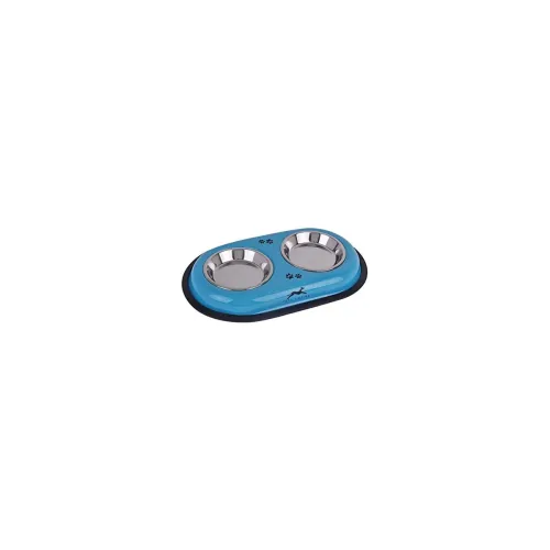 Image of Pets Empire Cat Food Bowls | Feeder Double Diner Stainless Steel Pet Bowl | Utensils Bowl for Pets Feeding | Anti Slip M