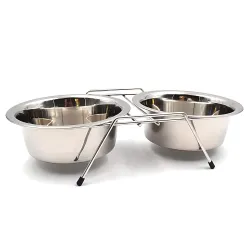Pets Empire Pet Feeder for Dogs & Cats (900ml X 2 Bowl)