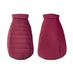 Petsplanet Reversible Puffer Dog Jacket Maroon, XS