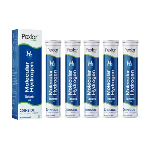 Image of Pexlar Hydrogen Water Tablets - 10 PPM Molecular Hydrogen Tablet - Fast Dissolving Hydrogen Tablets for Drinking Water -