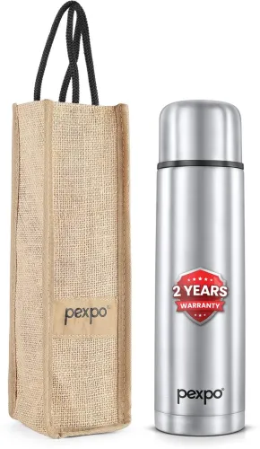 Image of pexpo 1000 ml Steel Flask  (Pack of 1, Silver)