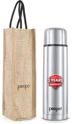 pexpo 1000 ml Steel Flask  (Pack of 1, Silver)
