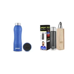 PEXPO 1L Fridge Water Bottle & 1L Double Wall Flask