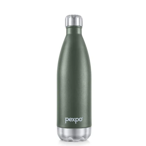 Image of Pexpo 1L Stainless Steel Insulated Water Bottle Military Green