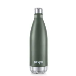 Pexpo 1L Stainless Steel Insulated Water Bottle Military Green