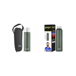 PEXPO 730ml Double Wall Flask & 750ml Fridge Water Bottle