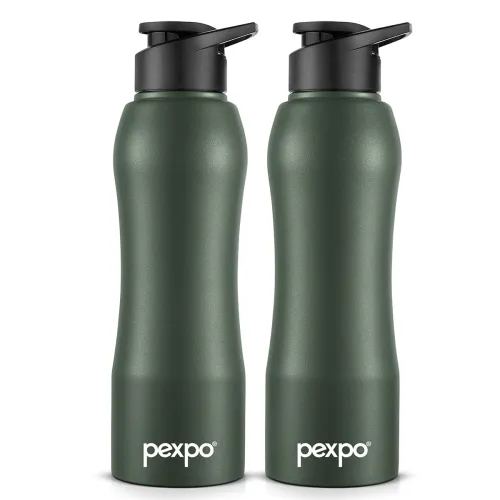 Image of PEXPO Bistro Stainless Steel Water Bottle | 1L | Pack of 2
