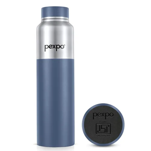 Image of PEXPO Crown 1000 ISI Certified Stainless Steel Fridge Water Bottle - 950ml | Single Wall | Lightweight & Leakproof | For