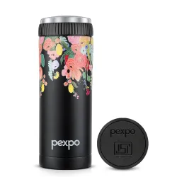 Pexpo Crypto Art 500 ISI Certified Stainless Steel Vacuum Insulated Coffee Tumbler - 430ml | Hot & Cold | Double Wall Fl