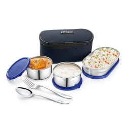 Pexpo Delight Stainless Steel Lunch Box Set of 3