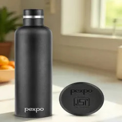 Pexpo Oreo Black Stainless Steel Vacuum Flask – 1L
