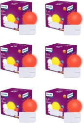 PHILIPS 0.5 W Basic Decorative Night Bulb  (Red, Pack of 6)