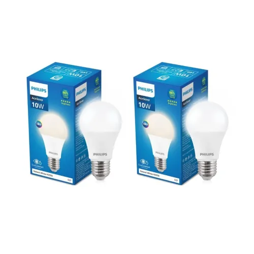 Image of Philips 10-watt LED Bulb | AceSaver High Wattage LED Bulb | Base: E27 Light Bulb for Home