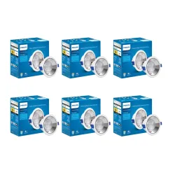 PHILIPS 12 Watt Chrome Reflector LED Pack of 6