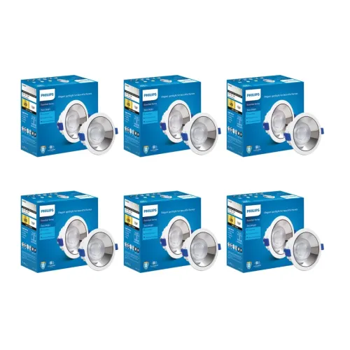 Image of PHILIPS 12 Watt Chrome Reflector Light Pack of 6