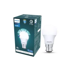 PHILIPS 12W Dimmable LED Bulb | Cool White 6500K | B22 Base | Adjustable Brightness LED Light