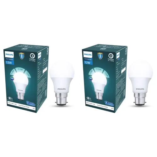 Image of Philips 12W Dimmable LED Bulb (Cool White, Pack of 2)