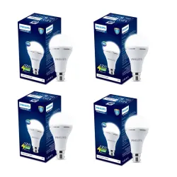 PHILIPS 12W Emergency Bulb | Rechargeable Emergency Bulb for Power Cuts | Backup : 4hrs, Cool Day Light,Pack of 4 | b22d