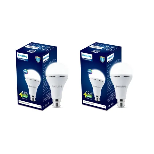 Image of PHILIPS 12W Emergency Bulb | Rechargeable Emergency Bulb for Power Cuts | Backup : Upto 4hrs, Cool Day Light,Pack of 2| 
