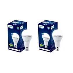 PHILIPS 12W Emergency Bulb | Rechargeable Emergency Bulb for Power Cuts | Backup : Upto 4hrs, Cool Day Light,Pack of 2| 