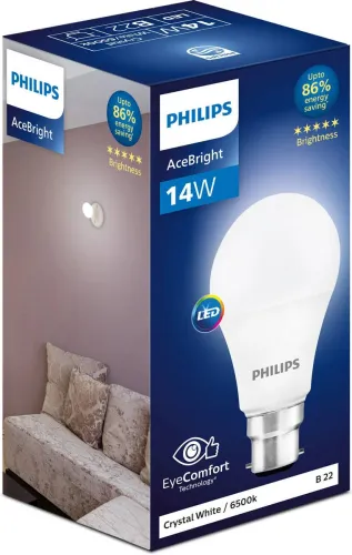 Image of PHILIPS 14 W Basic Round B22 LED Bulb