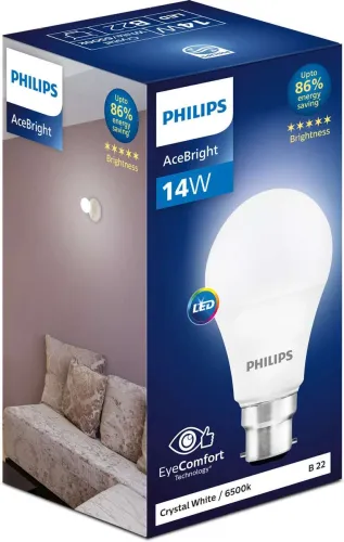 Image of PHILIPS 14 W Basic Round B22 LED Bulb