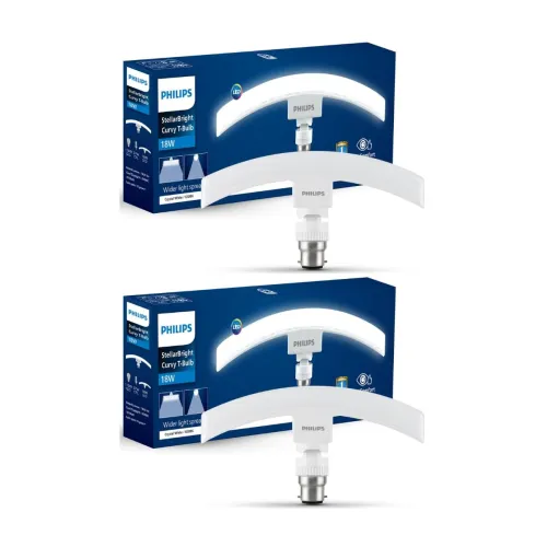 Image of Philips 18 Watts Stellar Bright Curvy LED T-Bulb (Pack of 2)