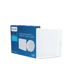 Philips 18 Watt Square Slim Surface Ceiling Light | LED Downlighter