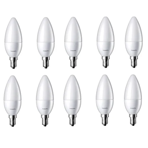 Image of Philips 2.7W E14 Frosted LED Candle Bulbs Po10