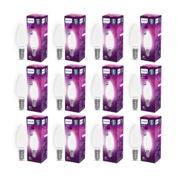 Philips 4-watt Filament Candle LED Bulb | Diffused Candle Bulb For Home & Decoration | Bulb Base: E14, Cool White | Pack