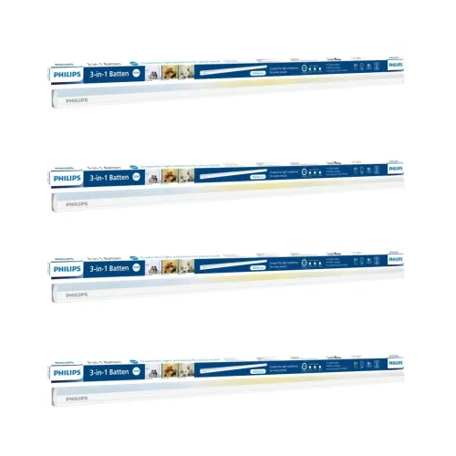 Image of Philips Compact 4ft 20-watt LED Tubelight | 3 Colors in 1 LED Batten | Scene Switch Tubelight for Home & Decoration | Co