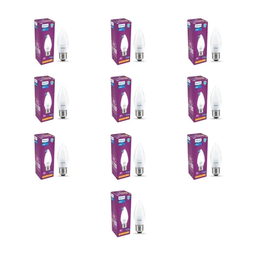 Image of PHILIPS 4W LED Frosted Candle Bulb (Pack of 10)