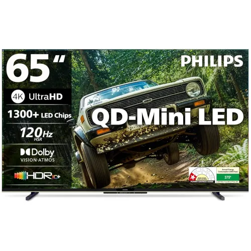 Image of Philips (65 inches) 4K Ultra HD QLED Smart LED Google TV