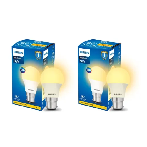 Image of Philips 9-Watts B22 LED Warm White Pack of 2