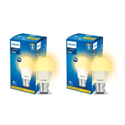 PHILIPS 9W B22 LED Warm Bulb 2Pcs