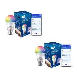 PHILIPS 9W B22 LED Bulb Warm White, Pack of 2