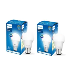 Philips Ace Saver 9W LED Bulb B22 – Pack of 2