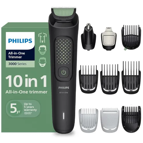 Image of Philips India's No.1 Men's Trimmer* | Long-lasting Performance | All-in-One Grooming Kit- Face, Hair, Body, Private Part