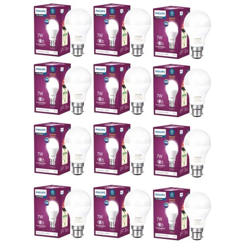 Image of PHILIPS Base B22 7-Watt LED Bulb, (Pack of 12)