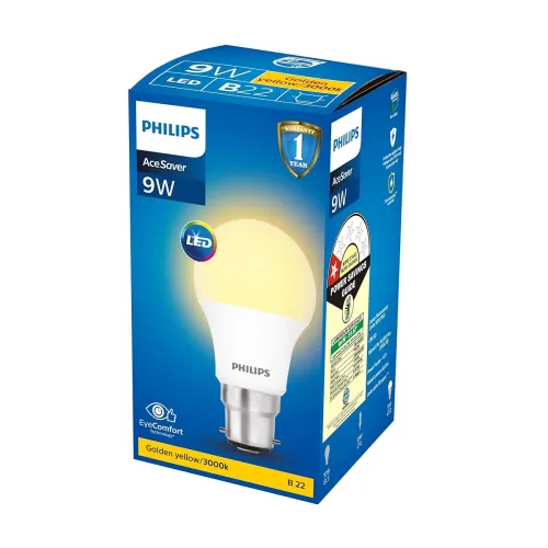 Image of Philips Base B22 9-Watt LED Bulb (Golden Yellow)