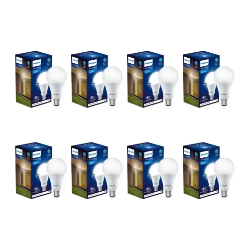Image of PHILIPS Base B22 12-Watt (Pack of 8, Cool Day Light)