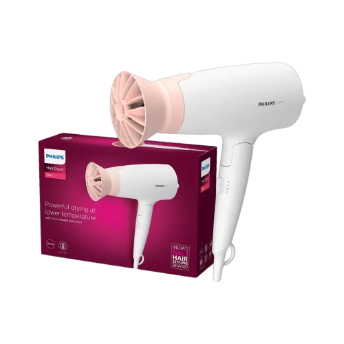 Image of PHILIPS BHD308/30 Hair Dryer (1600 W, White, Pink)