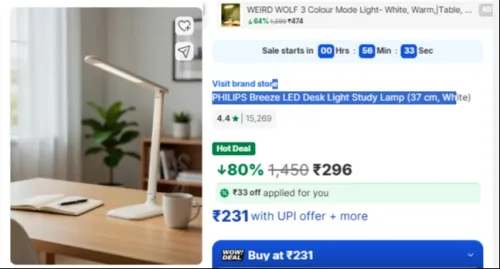 Image of PHILIPS Breeze LED Desk Light Study Lamp 
