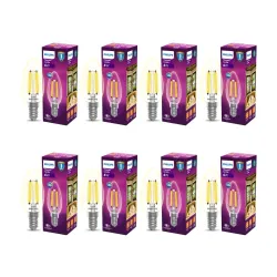 Philips E14 Clear Candle 400-Lumen Decorative Wall Lights 