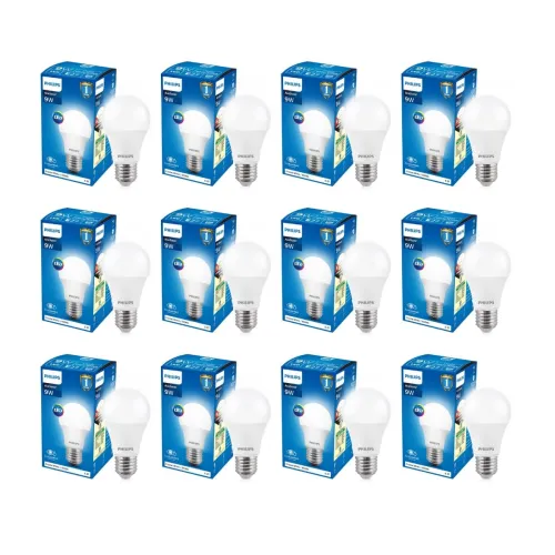 Image of Philips E27 9W LED Bulb (Pack Of 12)