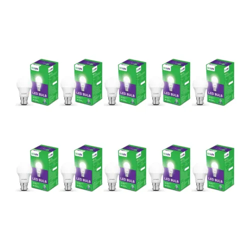 Image of Philips Ecolink 9-watt LED Bulb | Bulb Base: B22, Light Bulb for Home |Colour : Cool White, Pack of 10