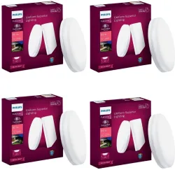 PHILIPS Full Glow 18-watt Round LED Pack of 4
