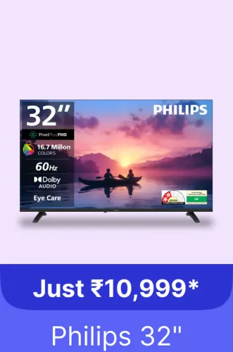 Image of PHILIPS HD Smart Google TV @ ₹10499 On FlipKart Big Billion Days Sale