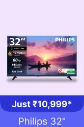 PHILIPS HD Smart Google TV @ ₹10499 On FlipKart Big Billion Days Sale